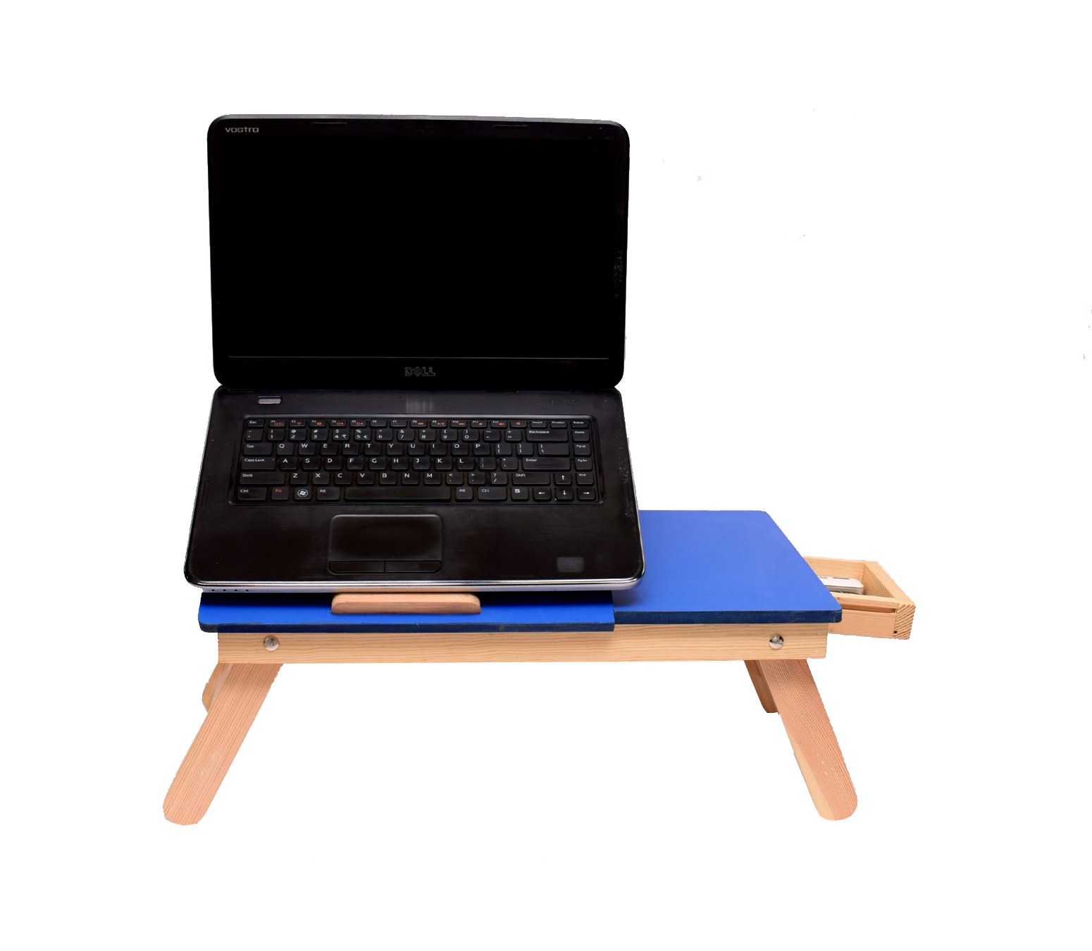Blue Wooden Laptop Table