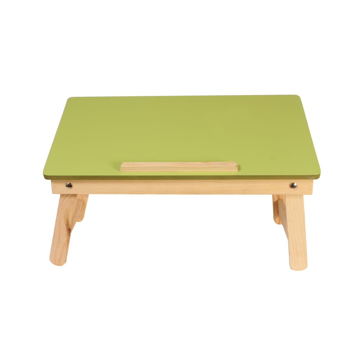 Green wooden laptop table