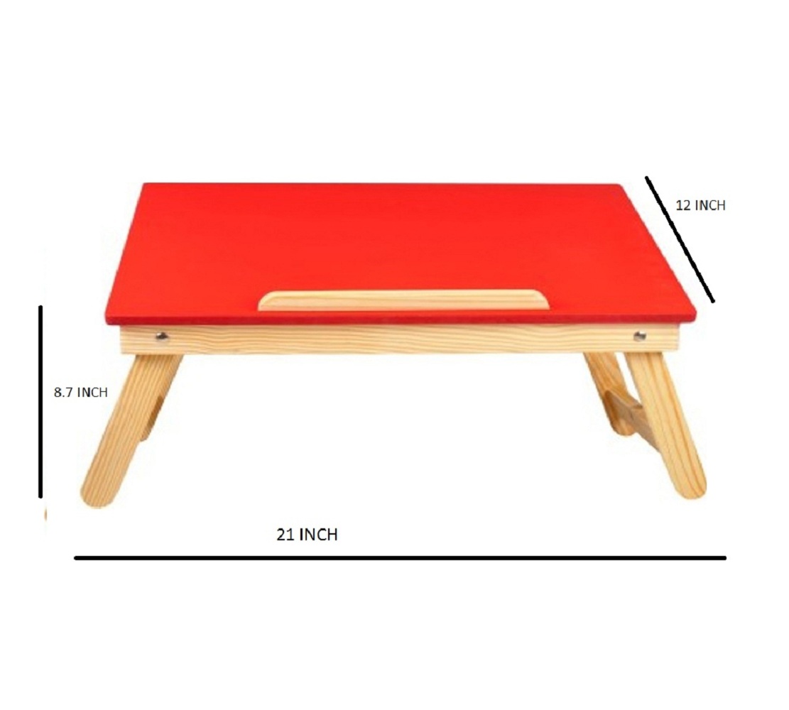Red Wooden Laptop Table
